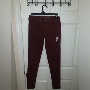Maroon Skinny Jeans